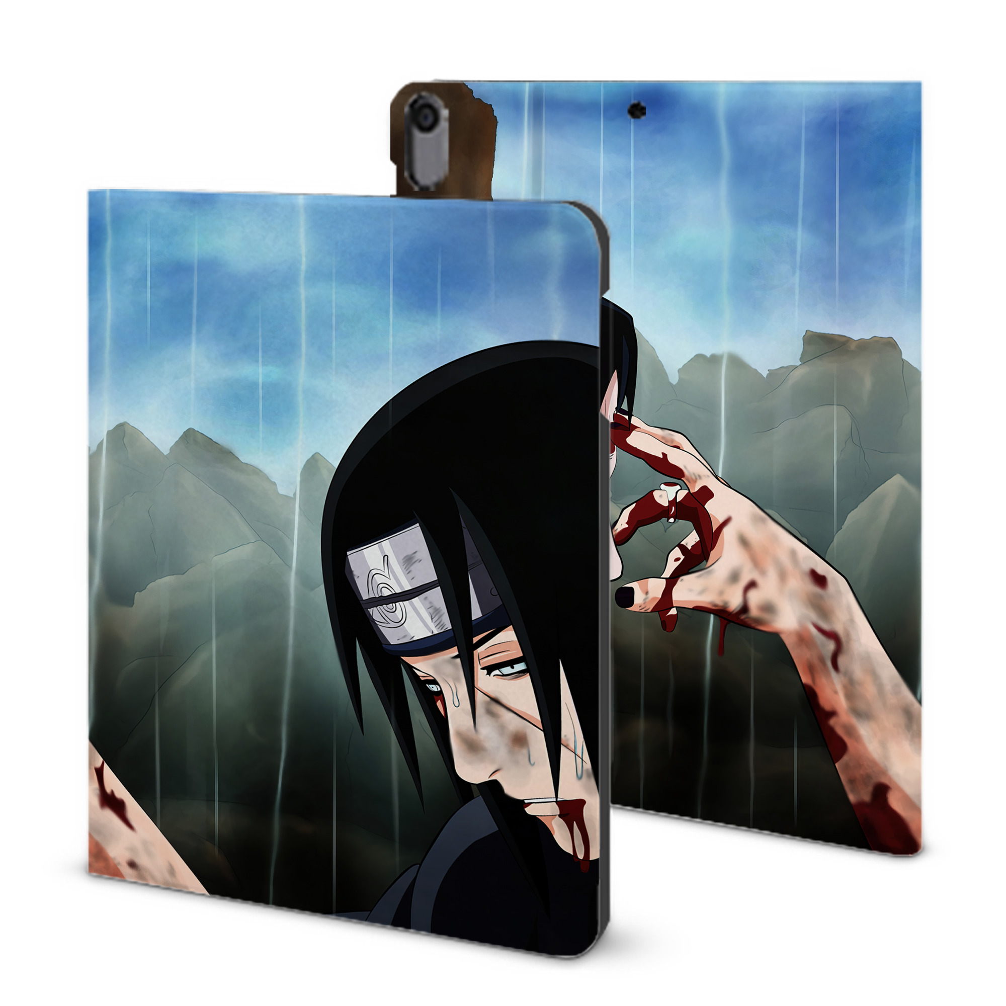 （画像用） NARUTO -ナルト- NARUTO -ナルト- 疾風伝 IPad ケース ブック型 PUレザー TPU 耐衝撃 軽量 薄型 ペン収納なし 全面保護 IPad 各モデル対応